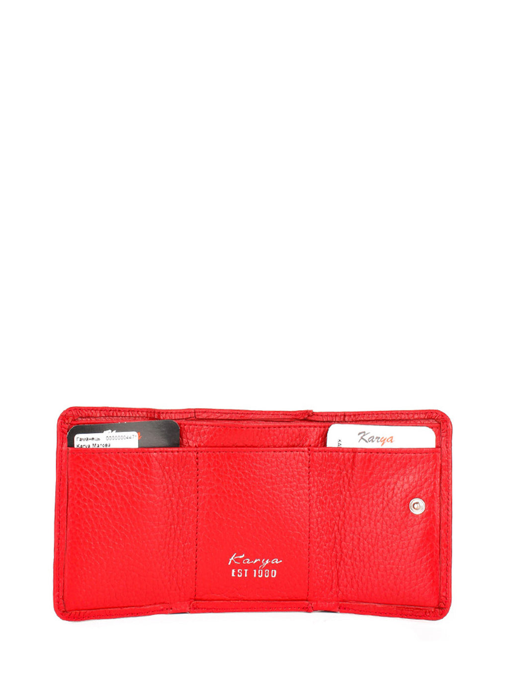 Cartera de piel italiana Rojo 0038-46