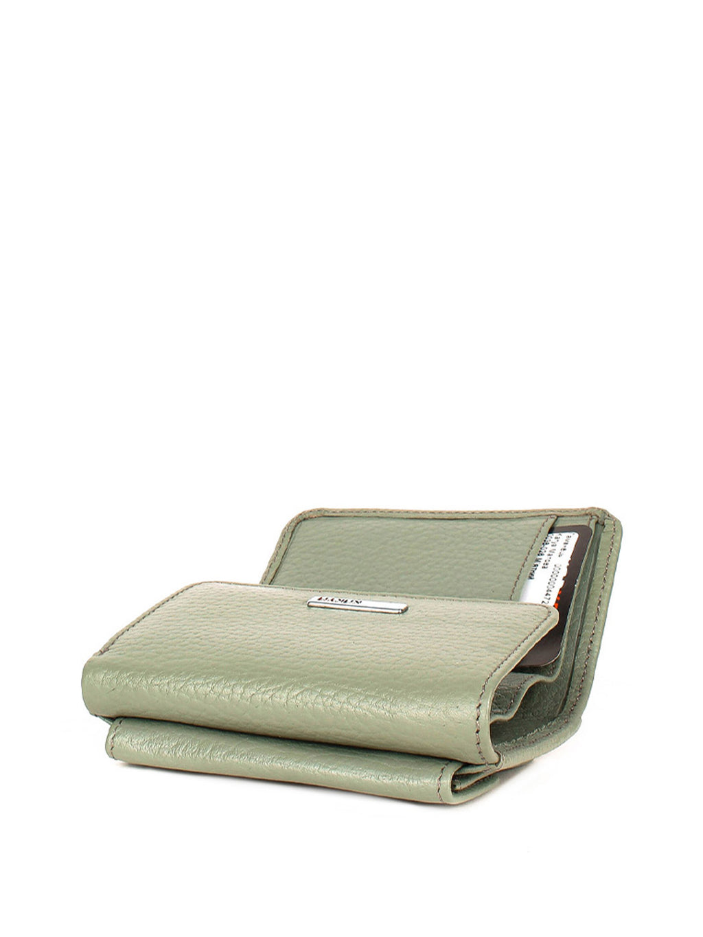 Cartera de piel italiana Verde 0038-026