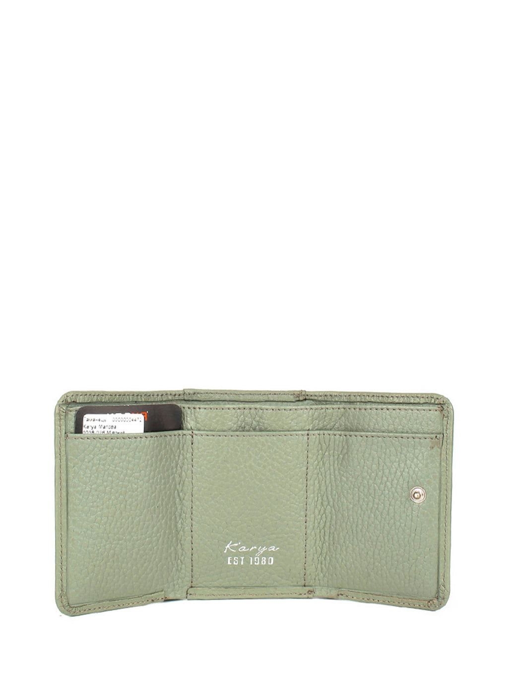 Cartera de piel italiana Verde 0038-026