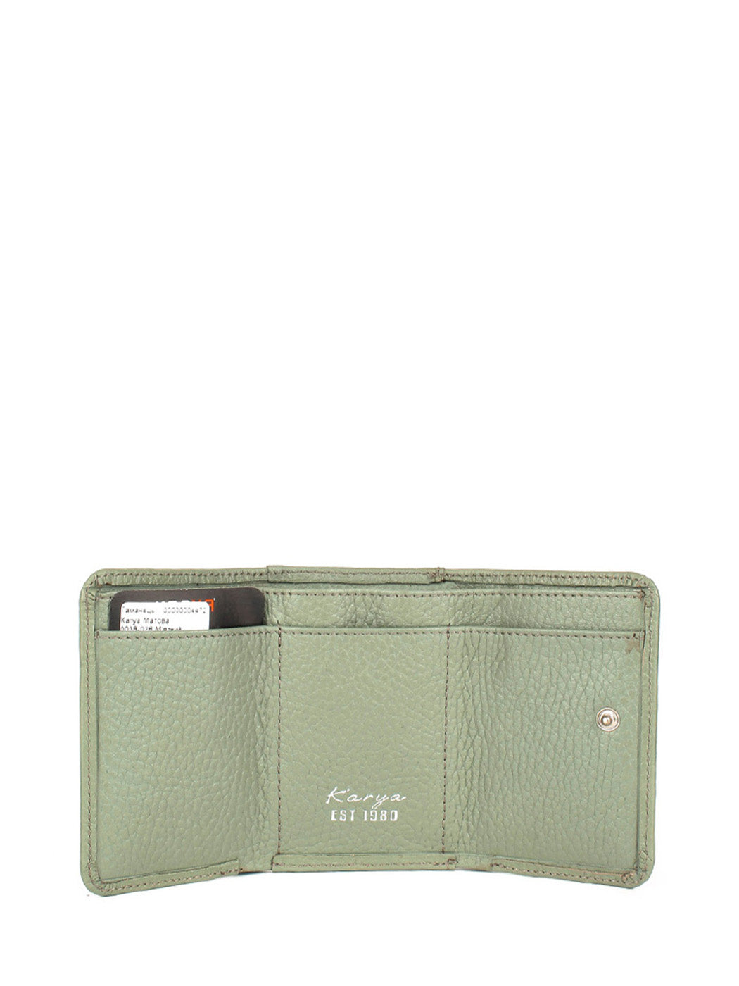 Cartera de piel italiana Verde 0038-026