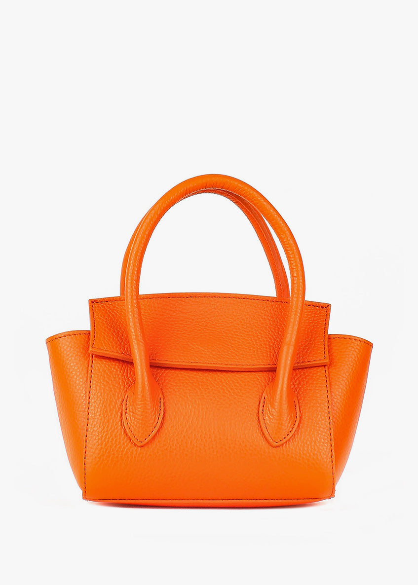 Bolso de mano de piel italiana Amarillo 3458-19-32