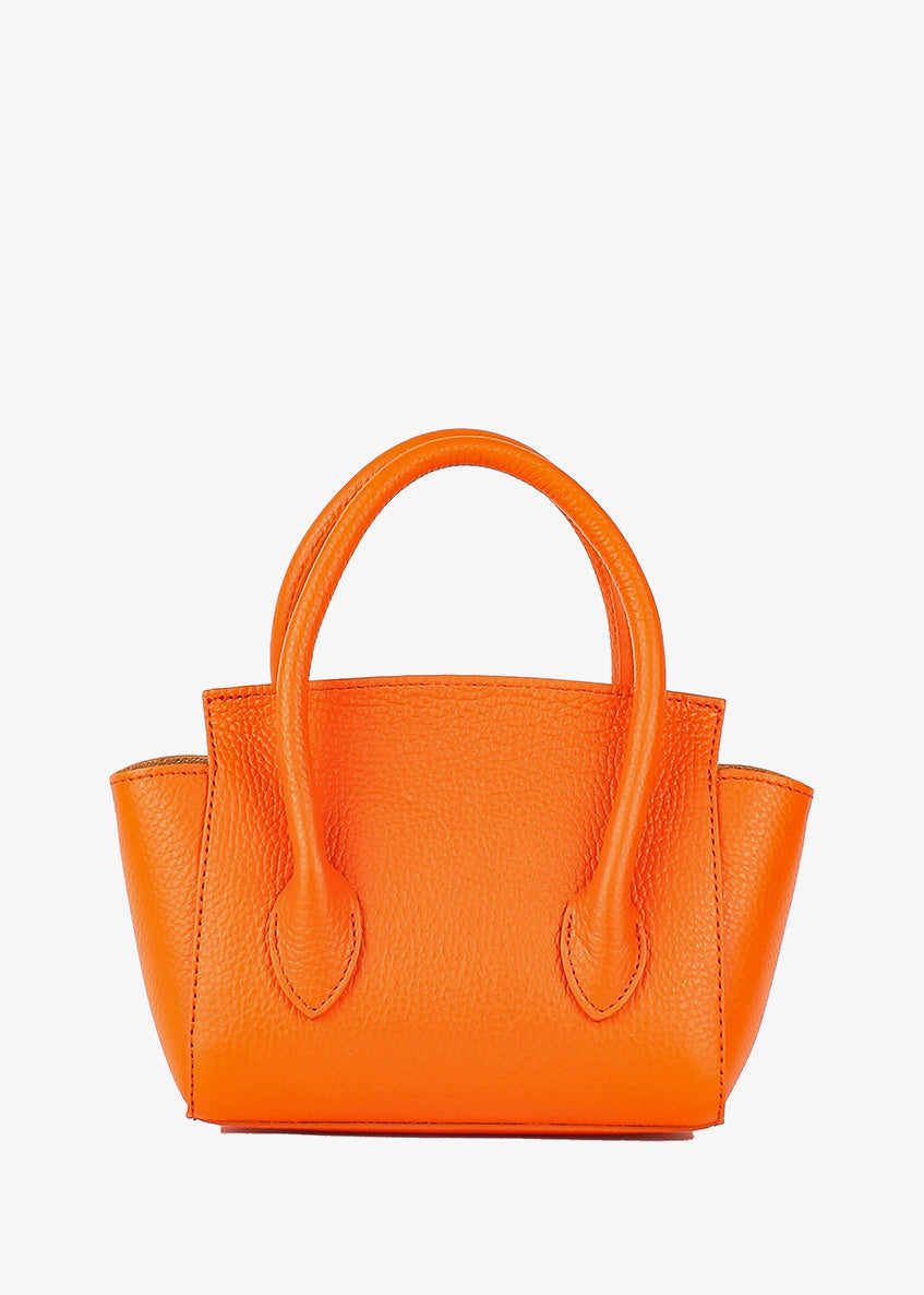 Bolso de mano de piel italiana Amarillo 3458-19-32