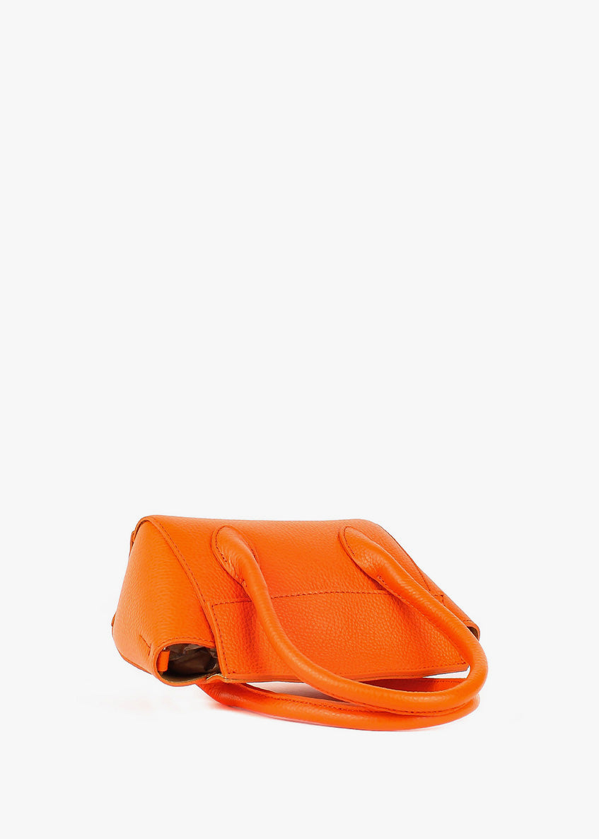 Bolso de mano de piel italiana Amarillo 3458-19-32