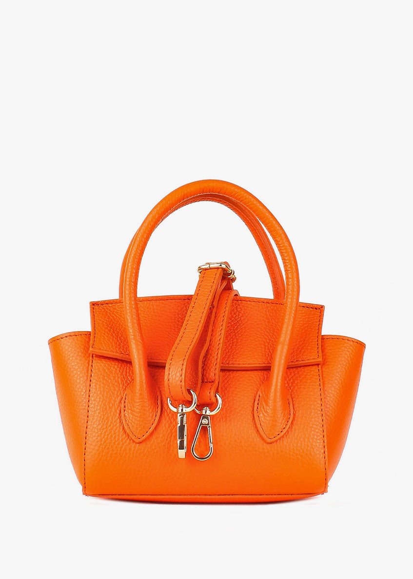 Bolso de mano de piel italiana Amarillo 3458-19-32