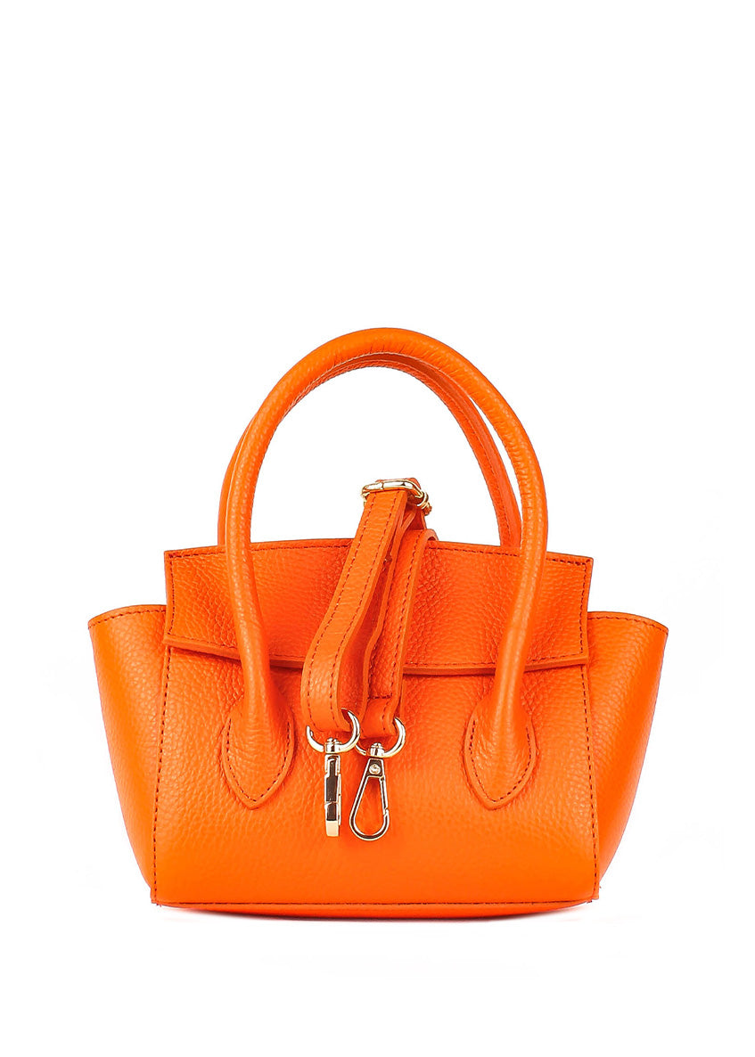 Bolso de mano de piel italiana Amarillo 3458-19-32