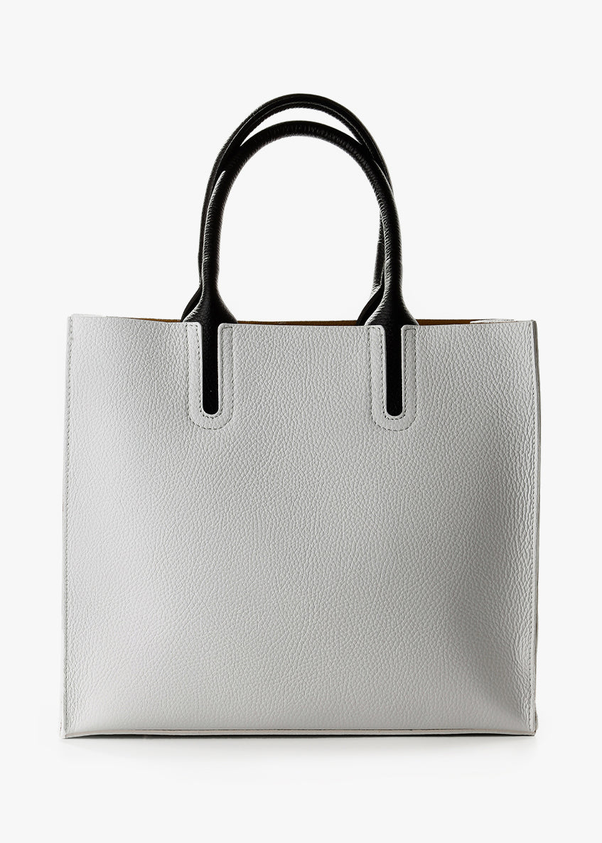 Bolso Tote de piel italiana Blanco 2755-16-32