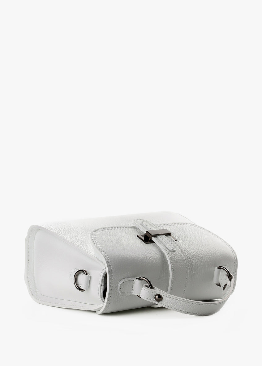 Bolso de mano de piel italiana Blanco 2804-16-32
