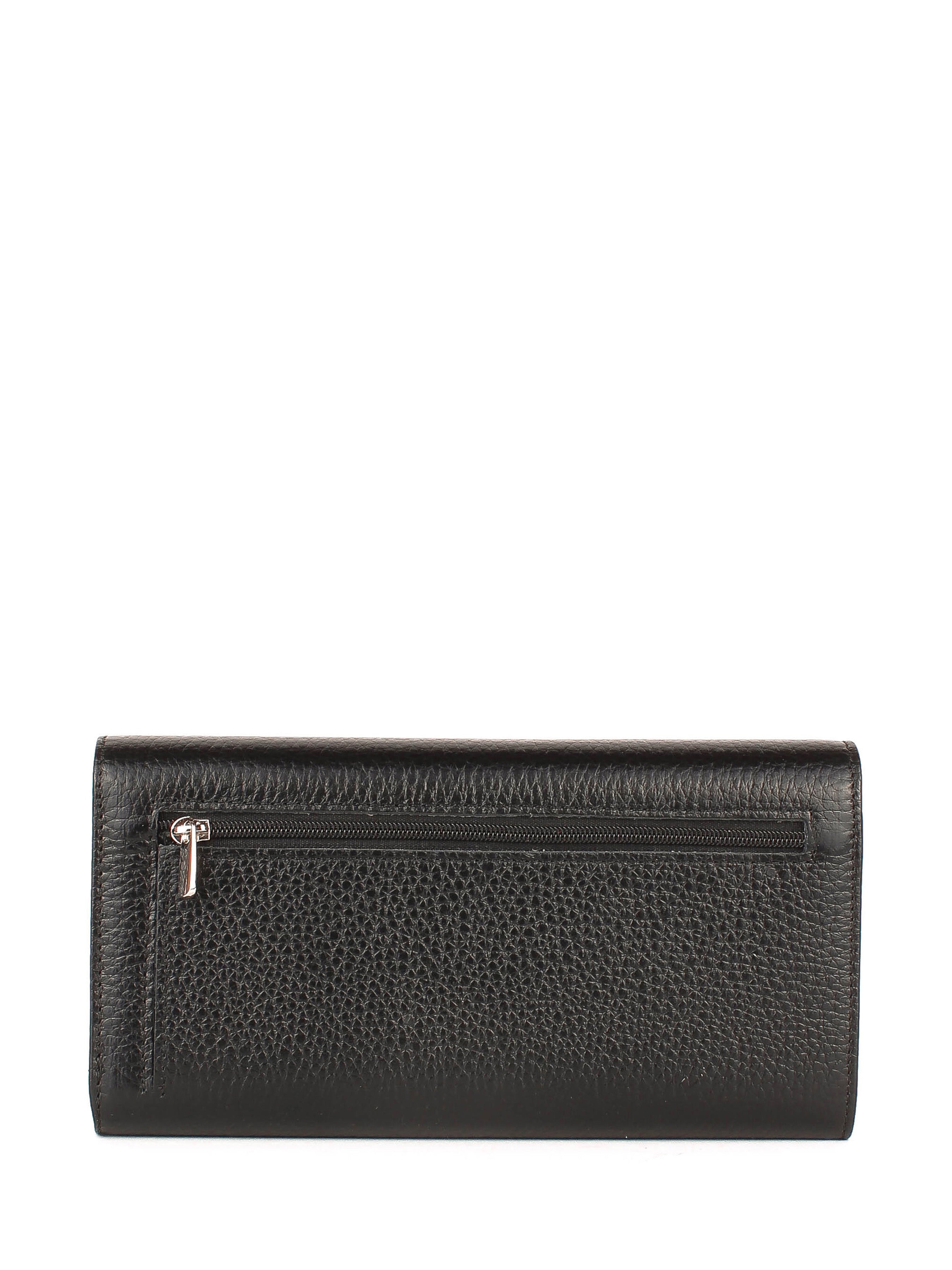 Cartera de piel italiana Negro 733-1