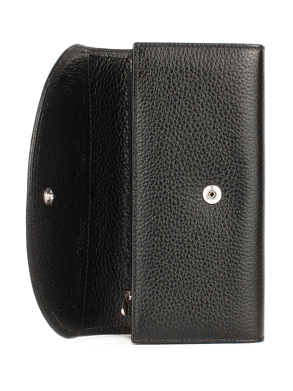 Cartera de piel italiana Negro 733-1
