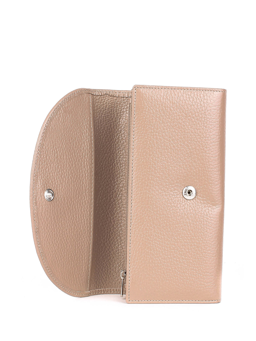 Cartera de piel italiana Gris 733-283