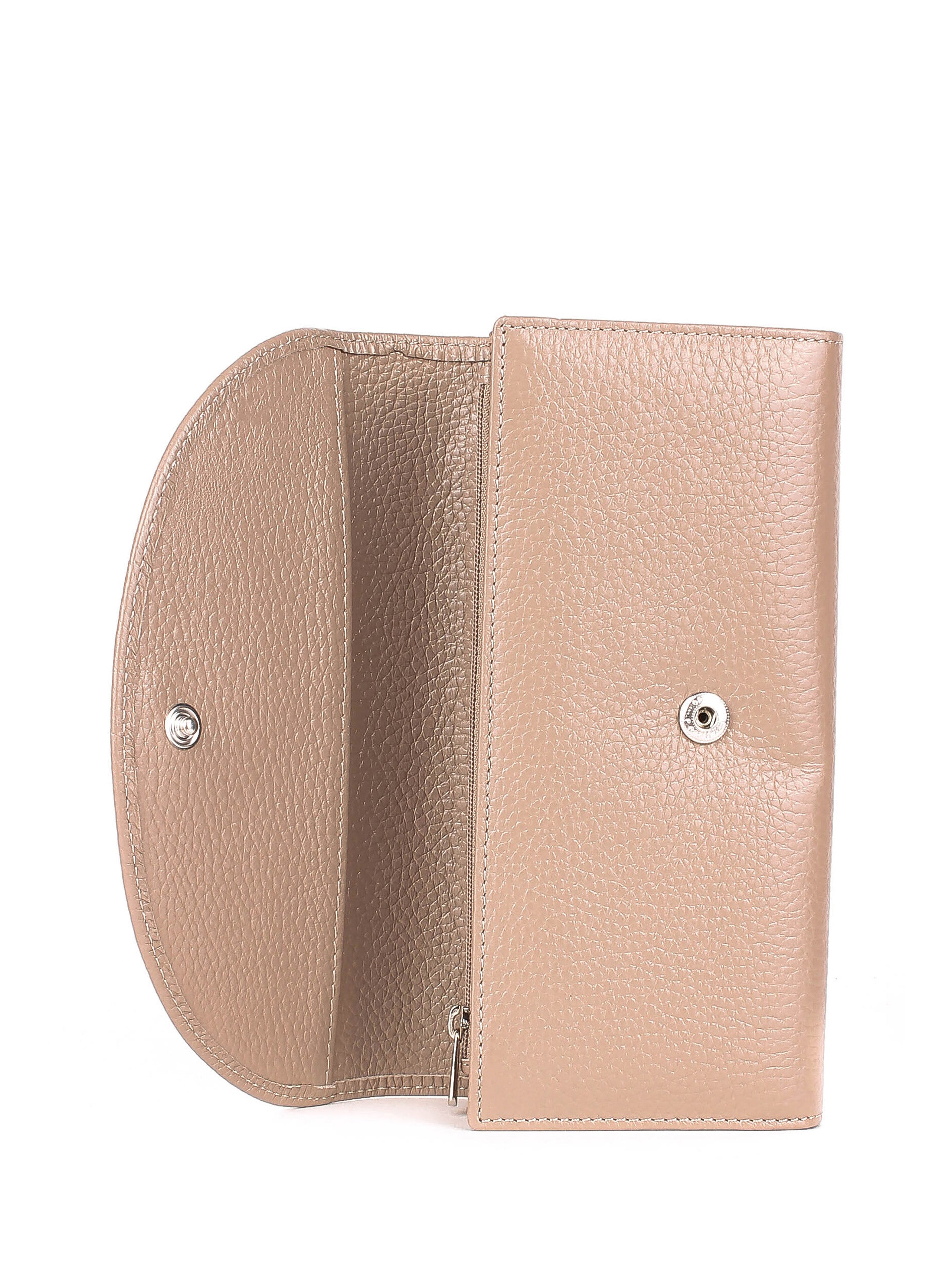 Cartera de piel italiana Gris 733-283