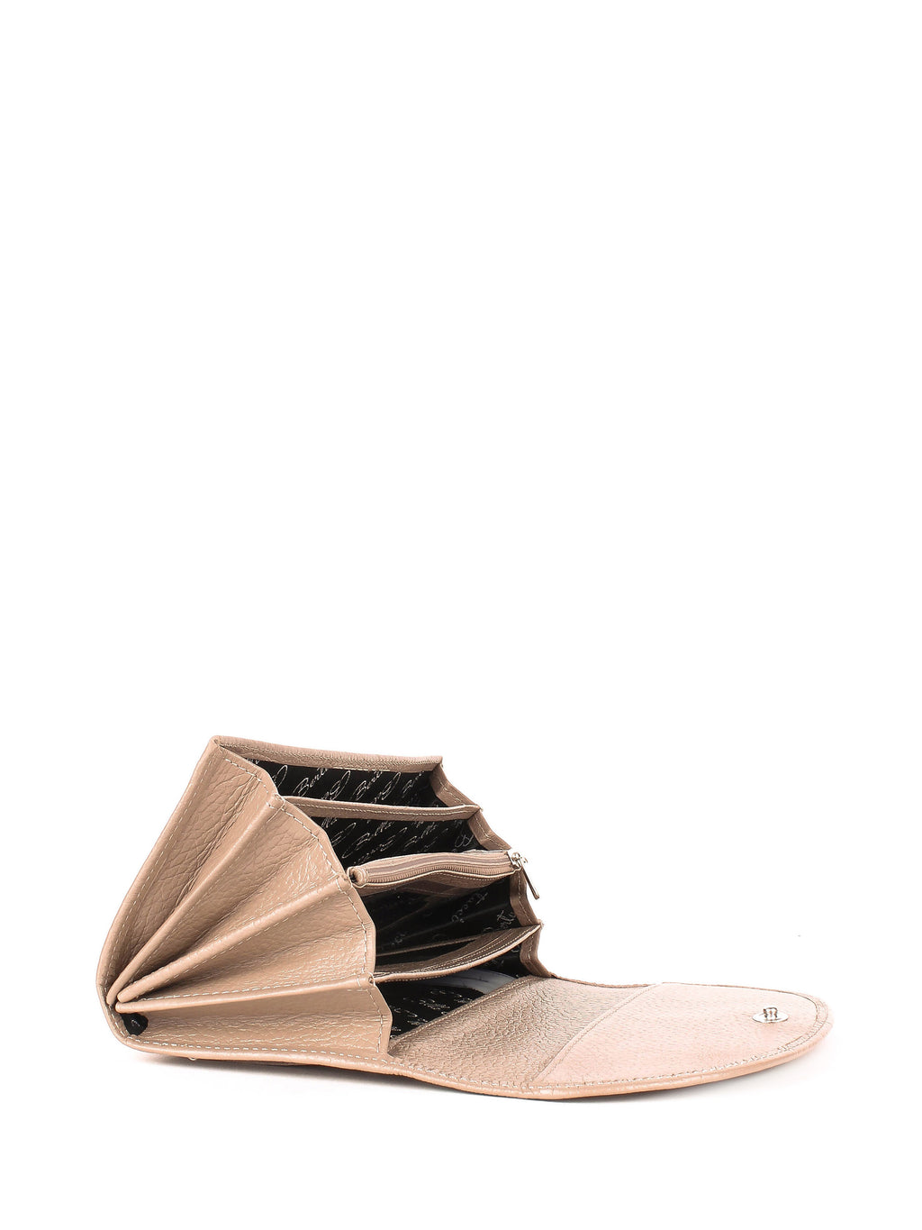 Cartera de piel italiana Gris 733-283