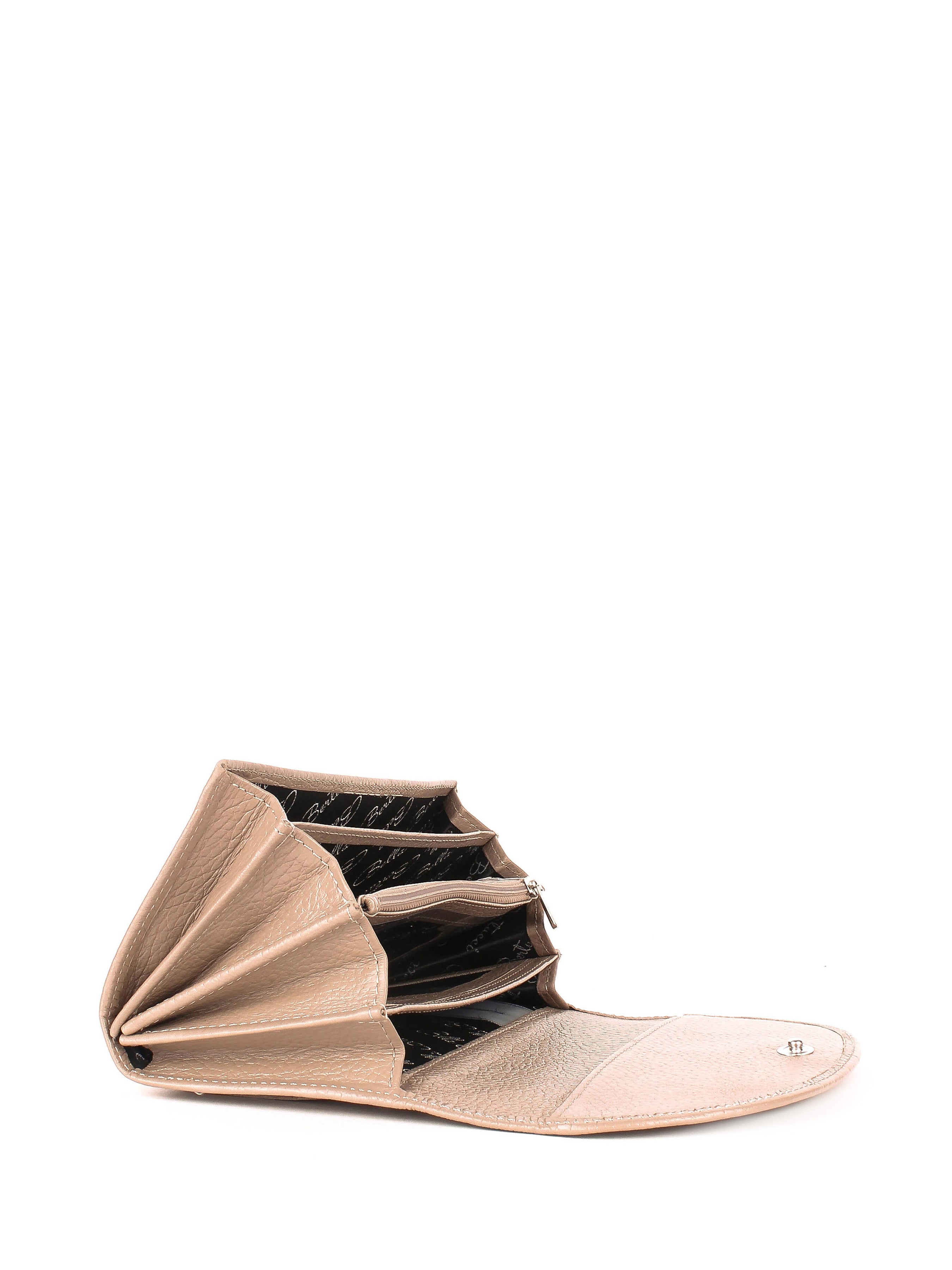 Cartera de piel italiana Gris 733-283