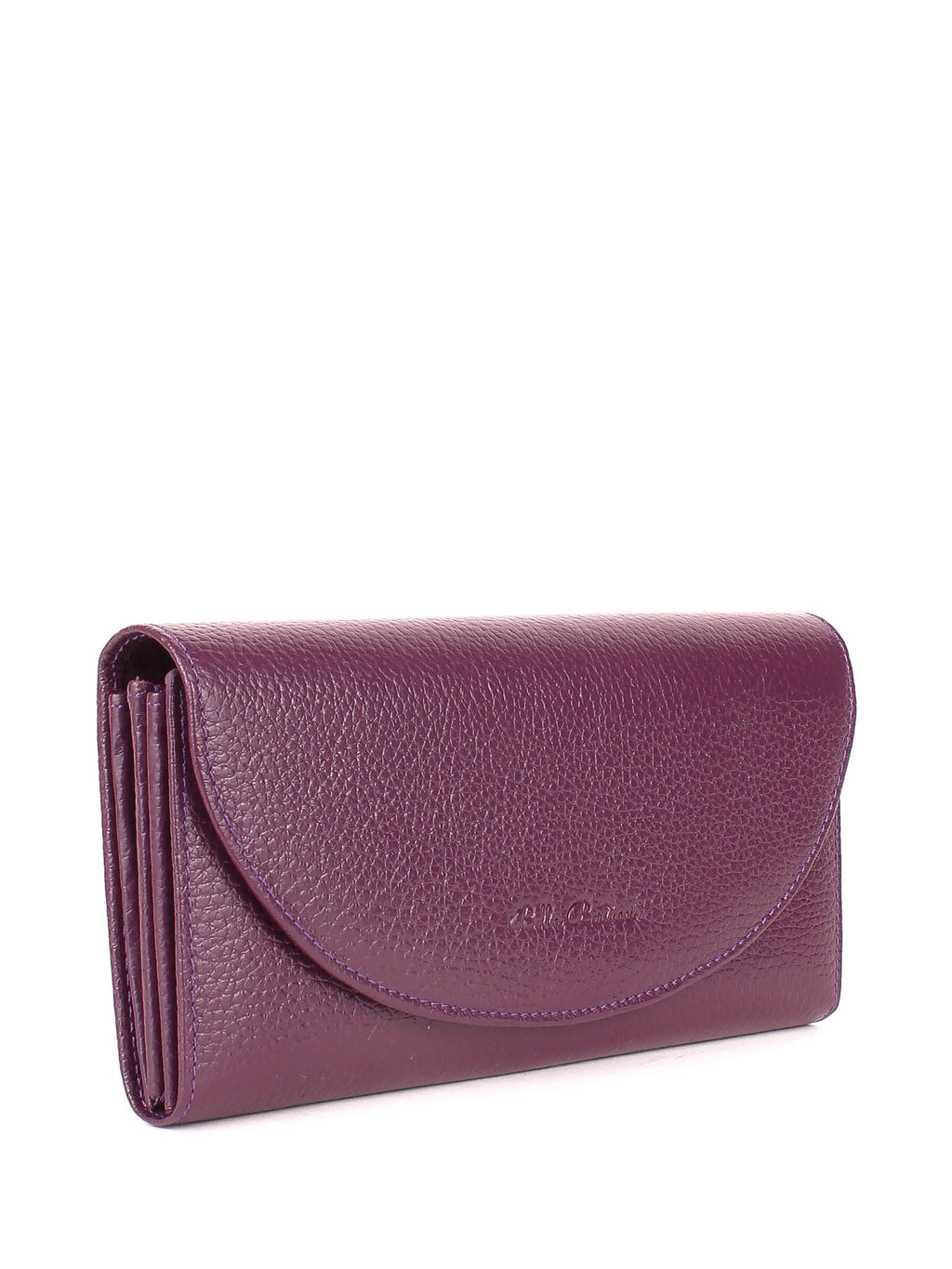 Cartera de piel italiana Morado 733-413