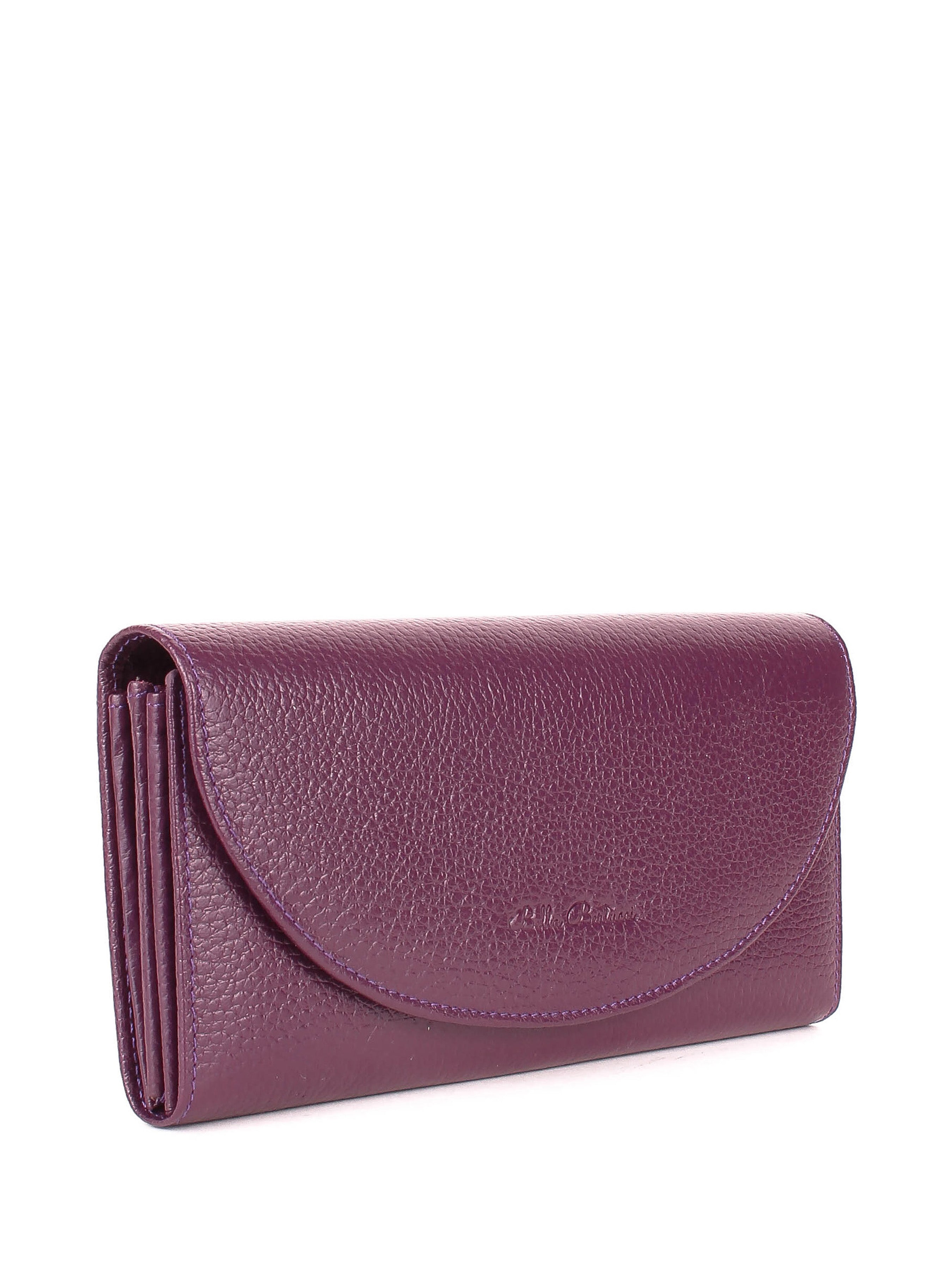 Cartera de piel italiana Morado 733-413