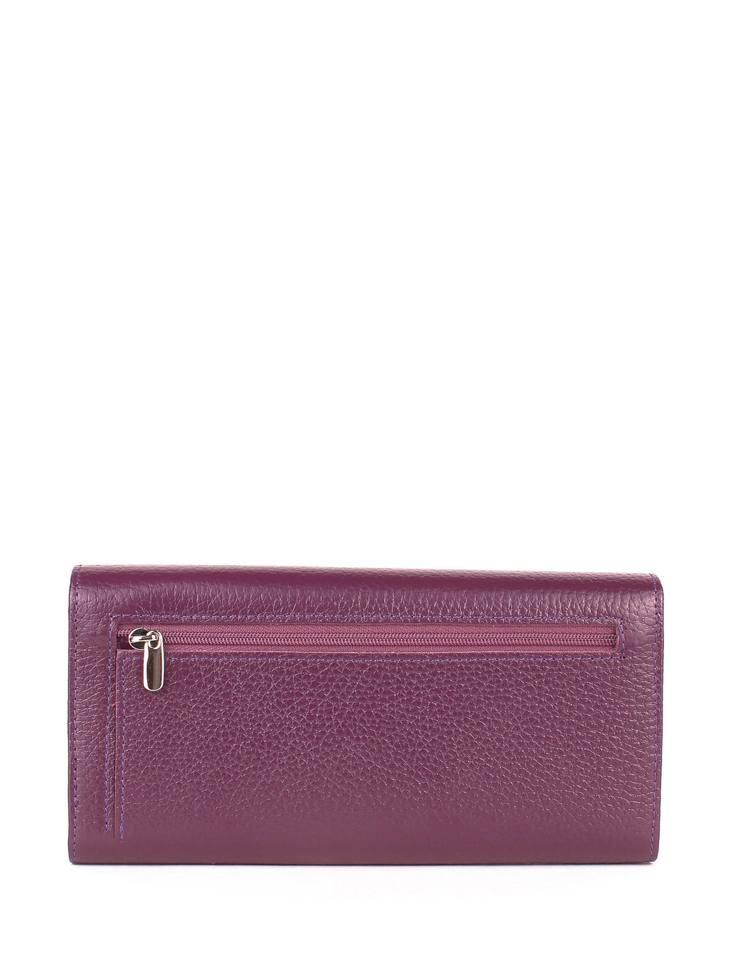 Cartera de piel italiana Morado 733-413