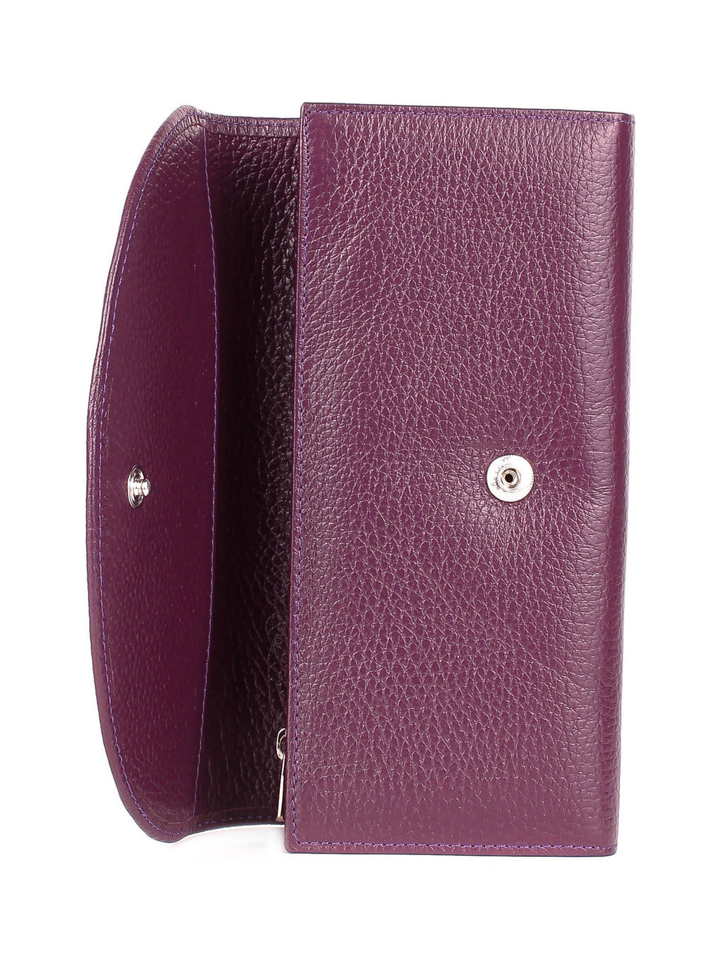 Cartera de piel italiana Morado 733-413