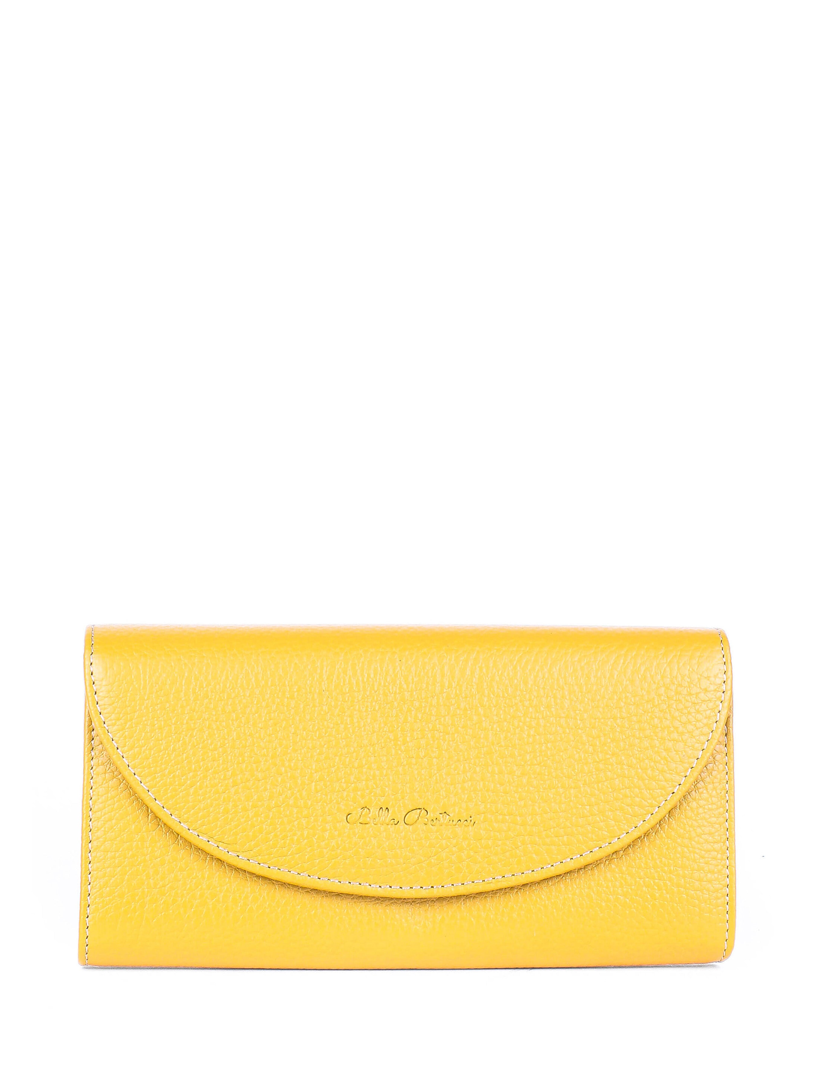Cartera de piel italiana Amarillo 733-754