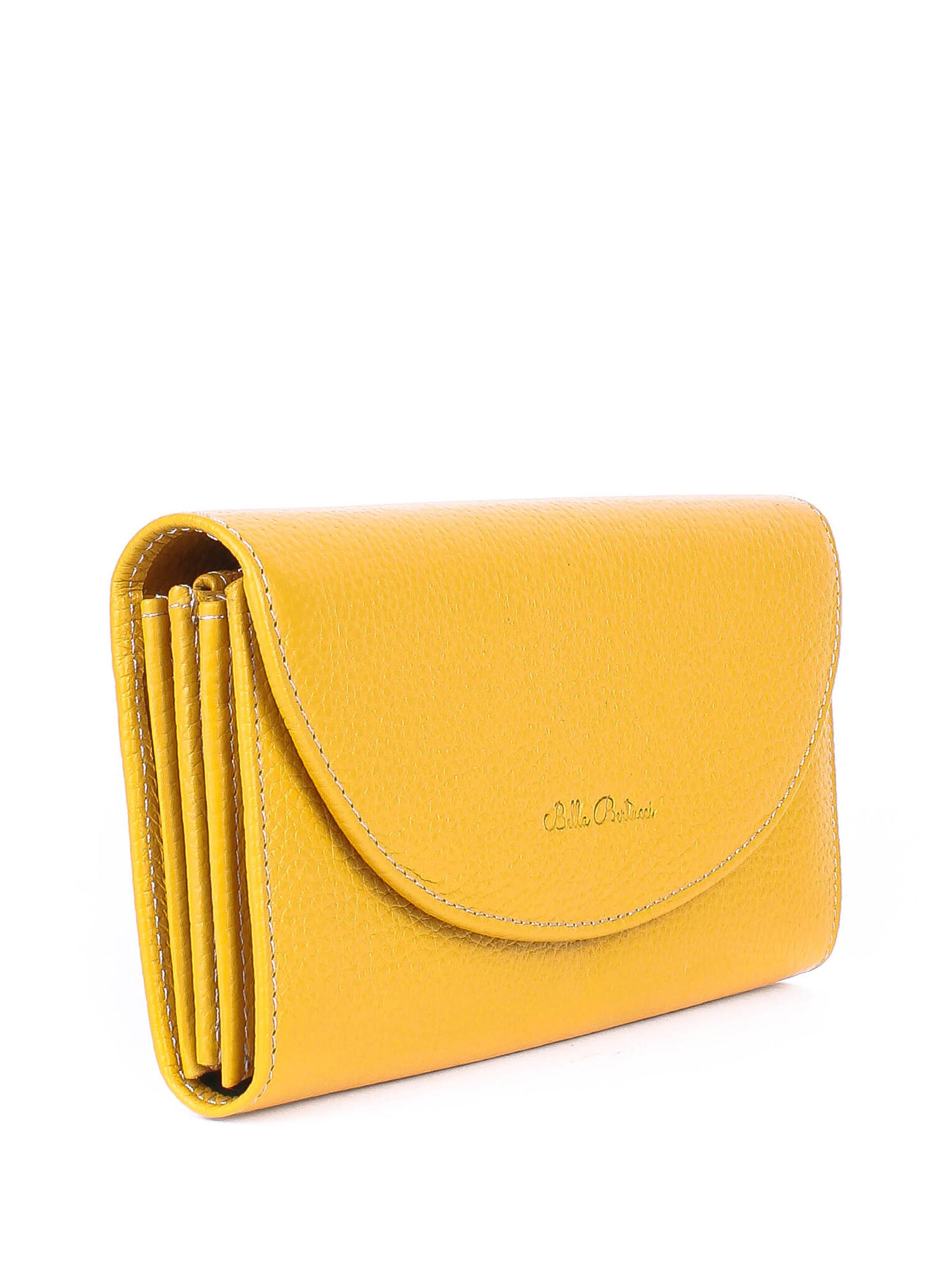 Cartera de piel italiana Amarillo 733-754
