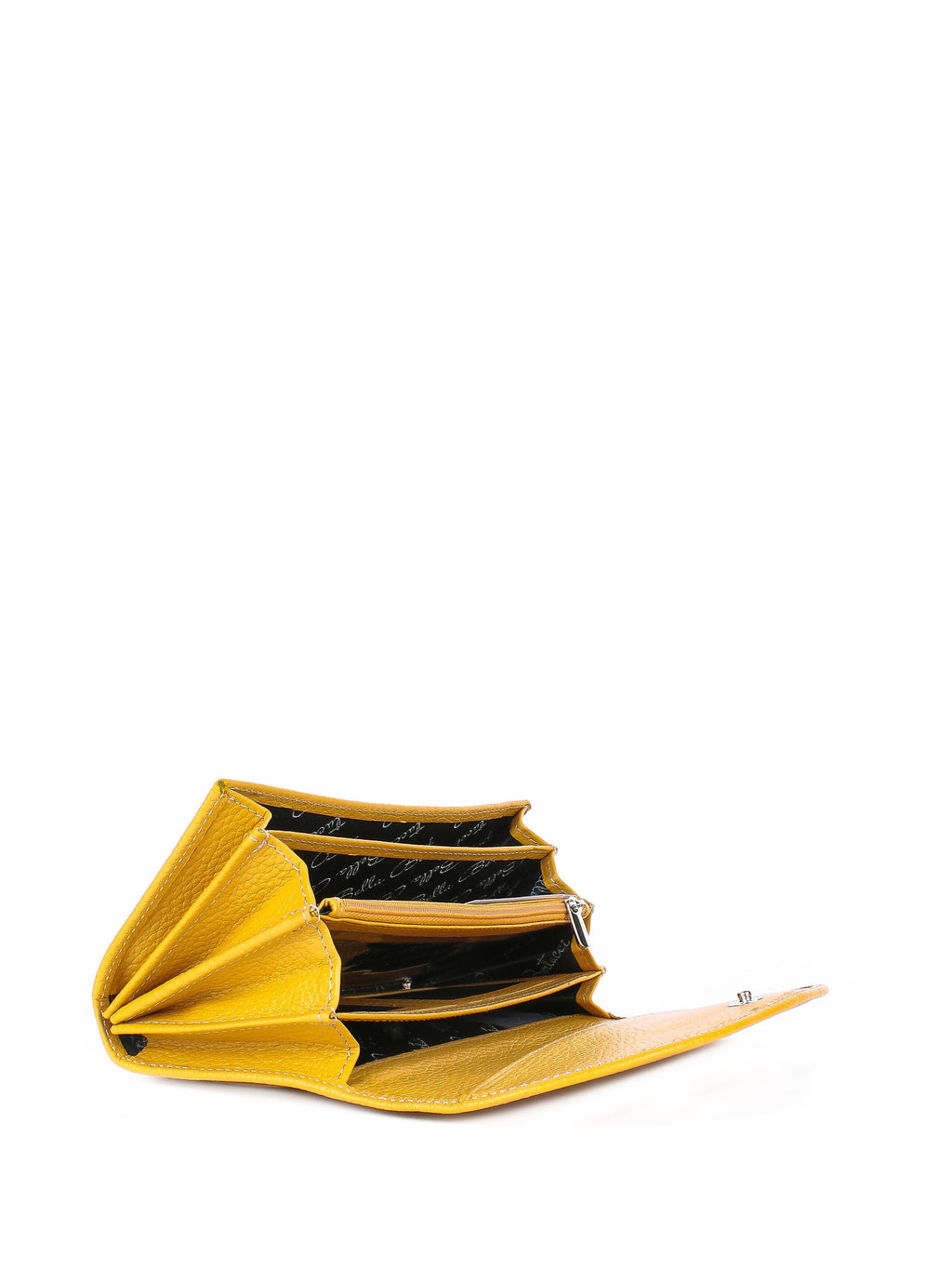 Cartera de piel italiana Amarillo 733-754