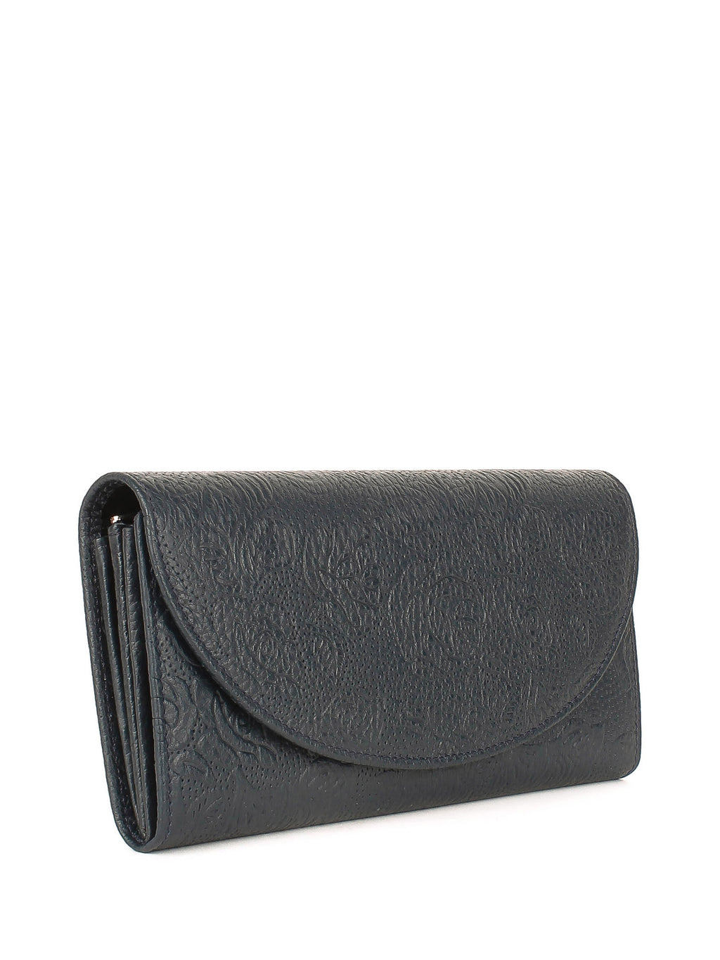 Cartera de piel italiana Azul 733-515