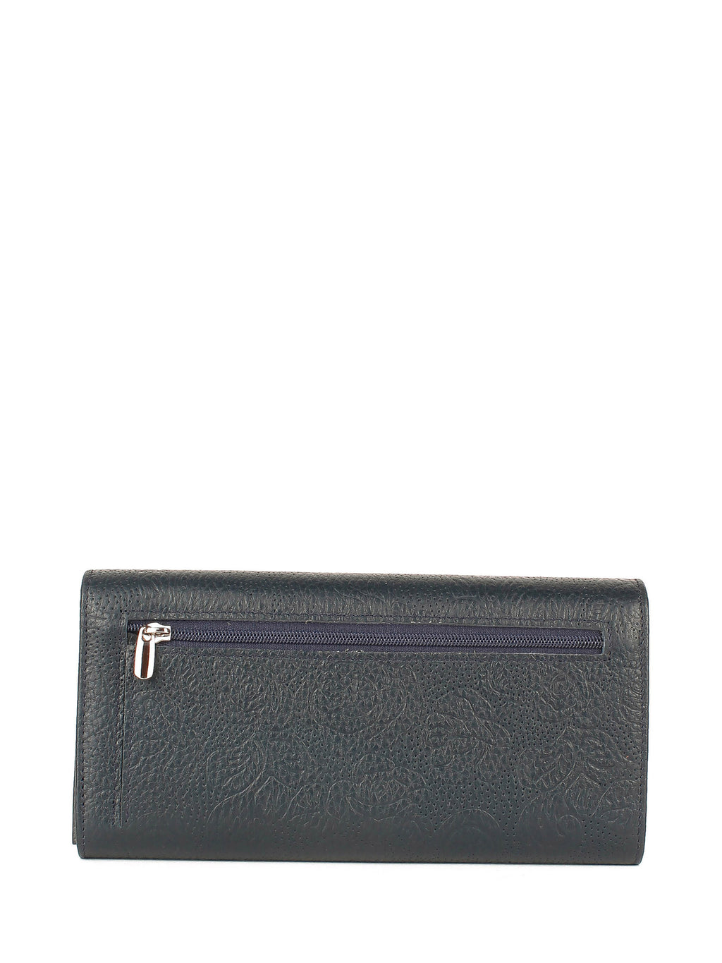 Cartera de piel italiana Azul 733-515