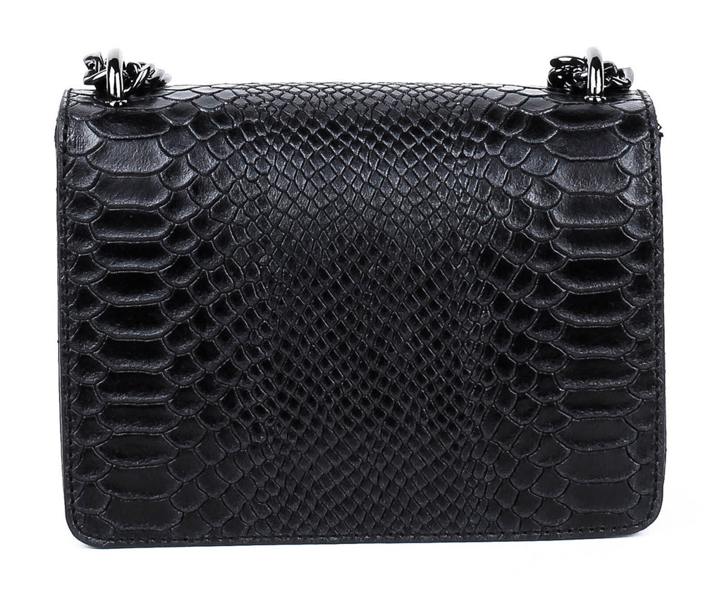 Bandolera de piel italiana Negro 9638-05-35