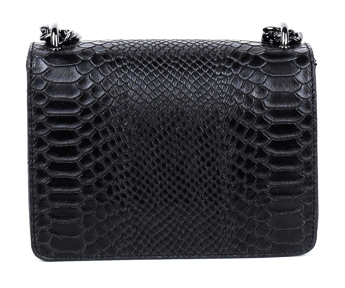 Bandolera de piel italiana Negro 9638-05-35