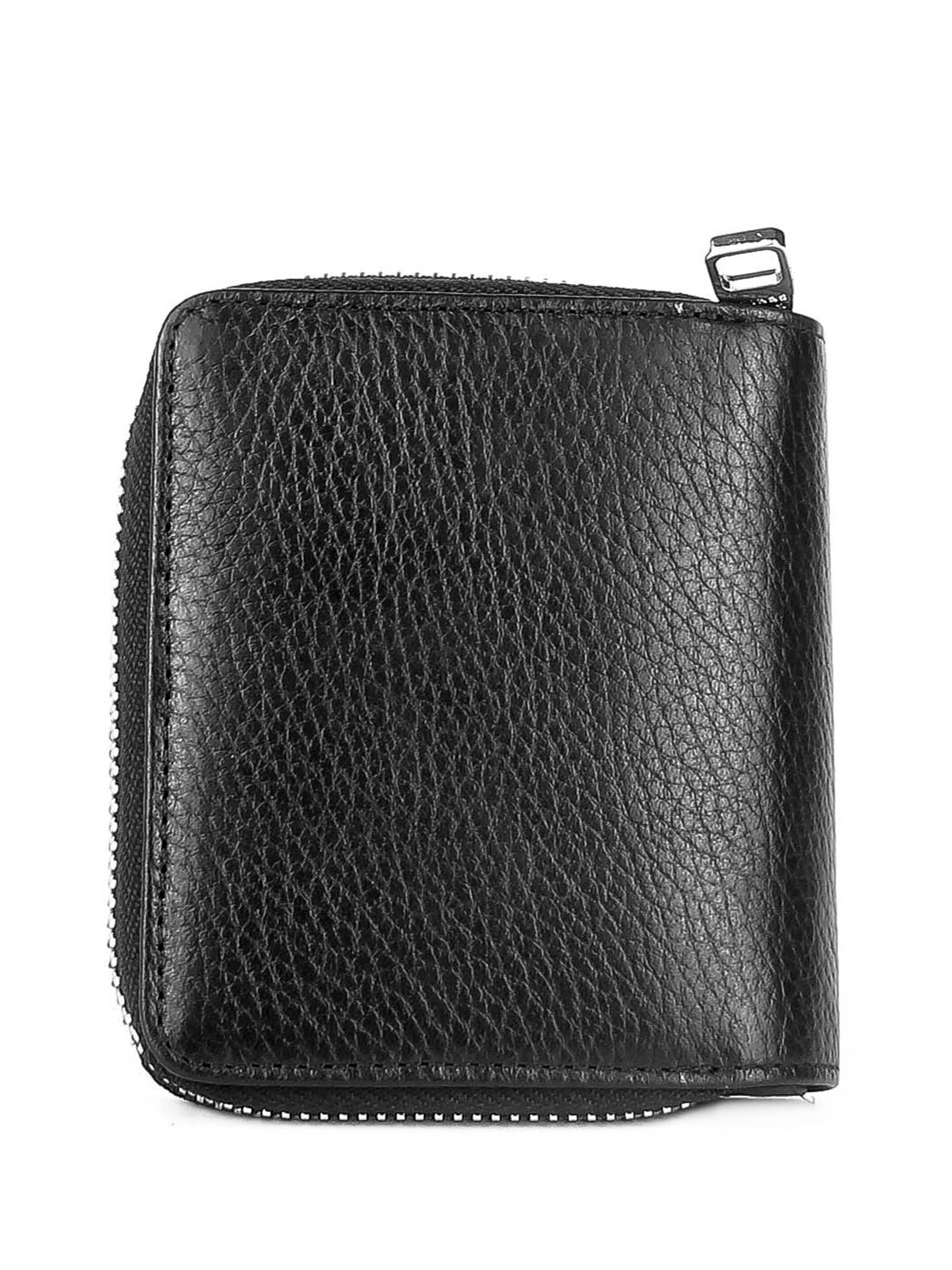 Cartera de piel italiana Negro 2012-45