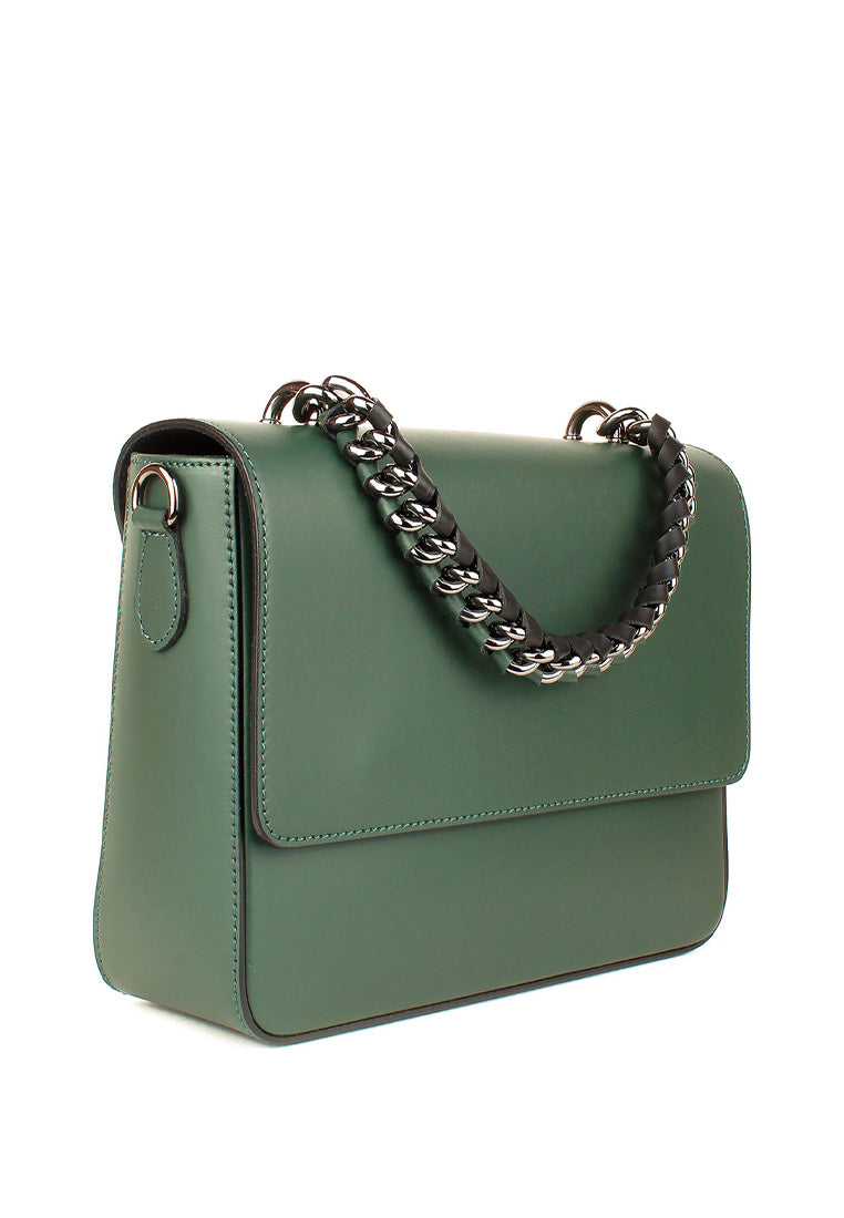 Bandolera de piel italiana Verde 5172-64-31