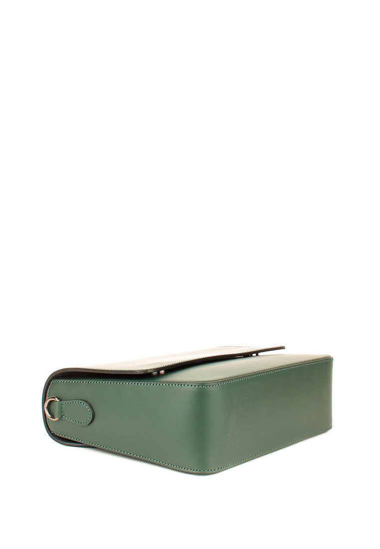 Bandolera de piel italiana Verde 5172-64-31