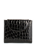 Cartera de piel italiana Negro 755-996
