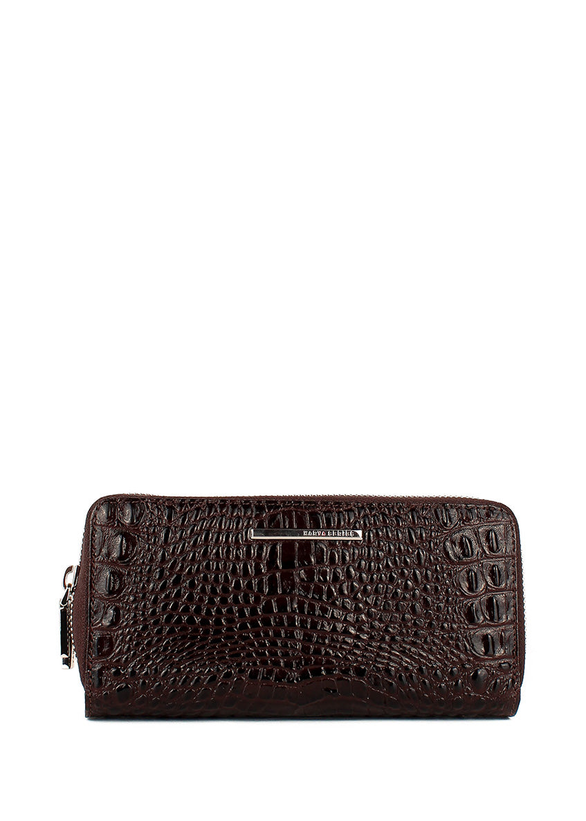 Cartera de piel italiana Marrón 1134-542