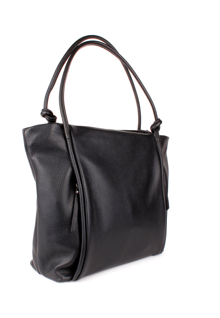 Bolso Tote de piel italiana Quadra Negro