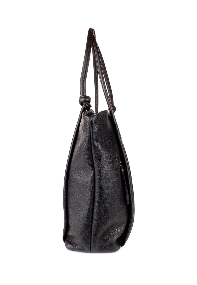 Bolso Tote de piel italiana Quadra Negro