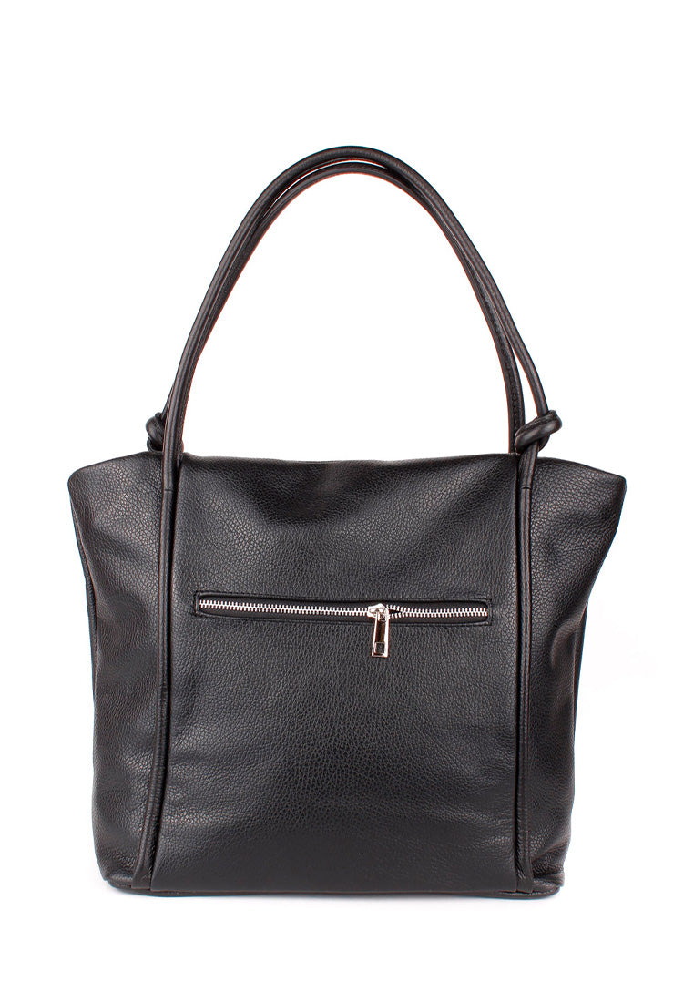 Bolso Tote de piel italiana Quadra Negro
