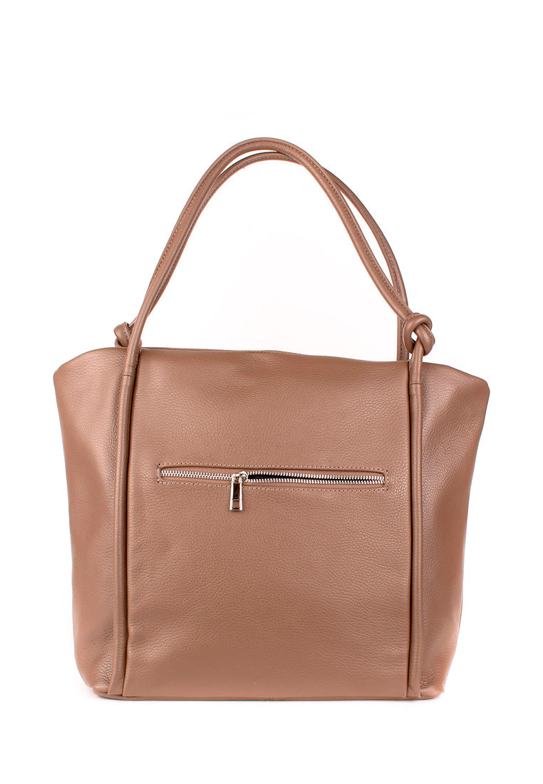 Bolso Tote de piel italiana Quadra Marrón