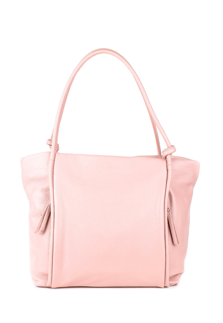 Bolso de mano de piel italiana Quadra Rosa