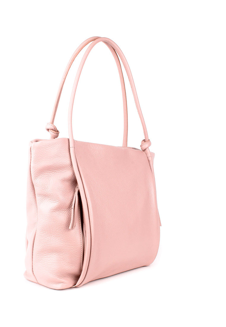 Bolso de mano de piel italiana Quadra Rosa