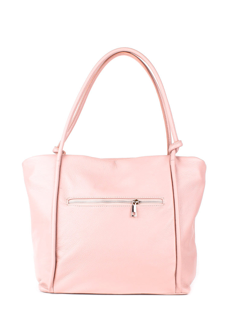 Bolso de mano de piel italiana Quadra Rosa