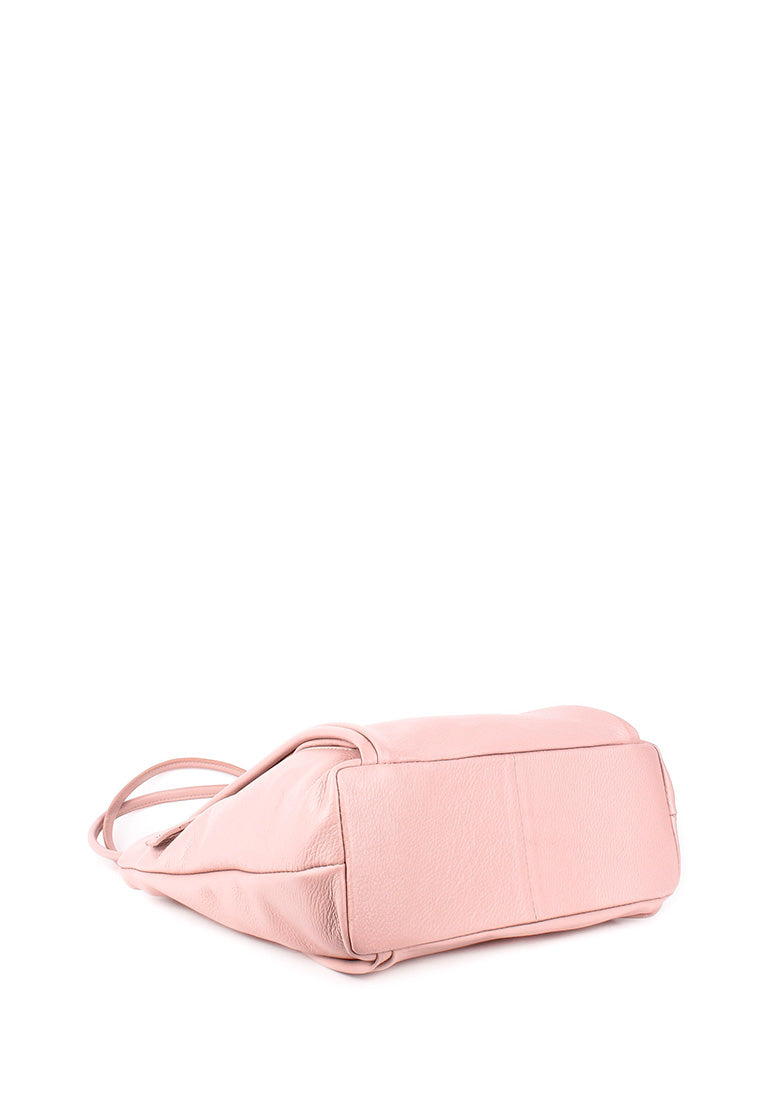 Bolso de mano de piel italiana Quadra Rosa