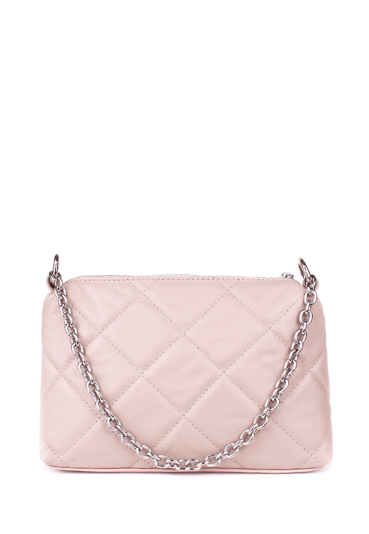 Bandolera de piel italiana Gris 1609-52-37