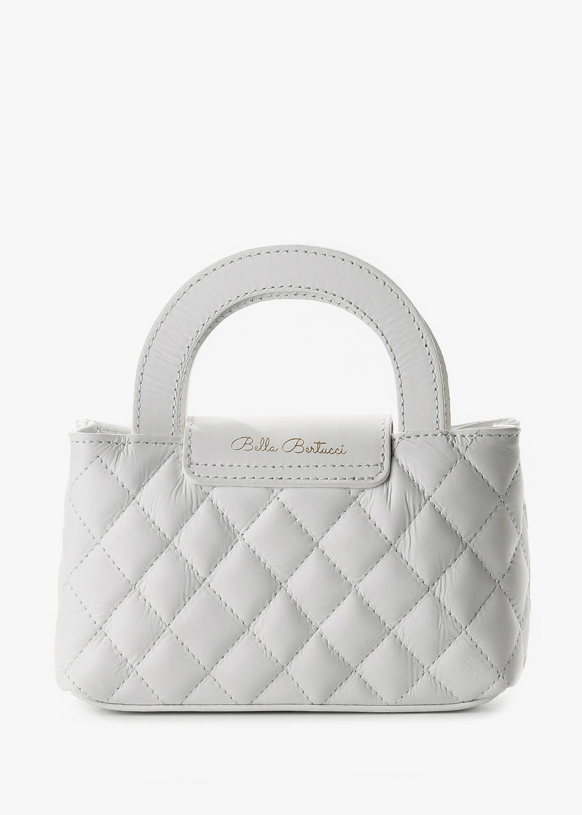Bolso de hombro de piel italiana Blanco 2237-16-37