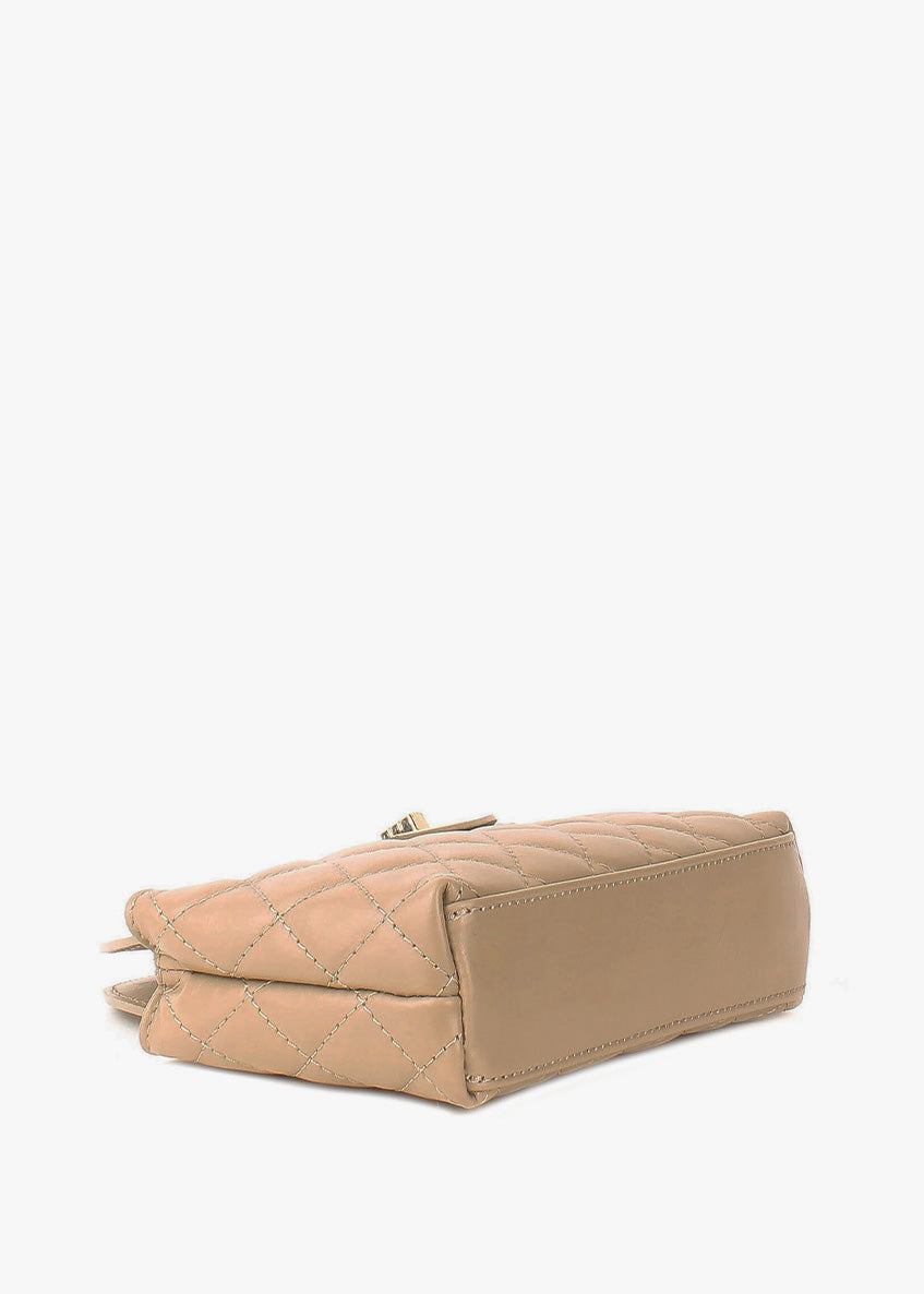 Bolso de hombro de piel italiana Gris, Marrón 2237-104-37