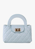 Bolso de hombro de piel italiana Блакитний 2237-17-37