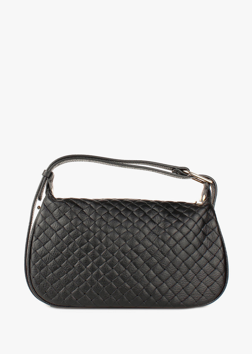 Bandolera de piel italiana Negro 8937-05-106