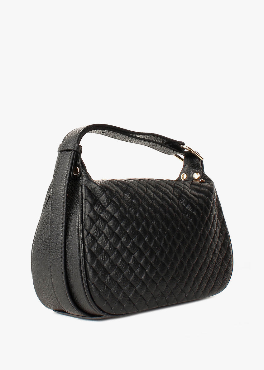 Bandolera de piel italiana Negro 8937-05-106