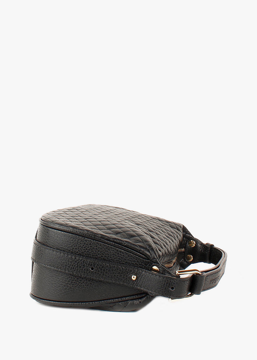 Bandolera de piel italiana Negro 8937-05-106