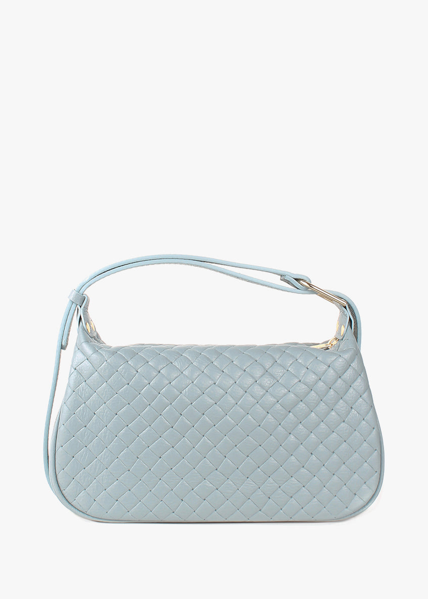 Bandolera de piel italiana Блакитний 8937-17-106