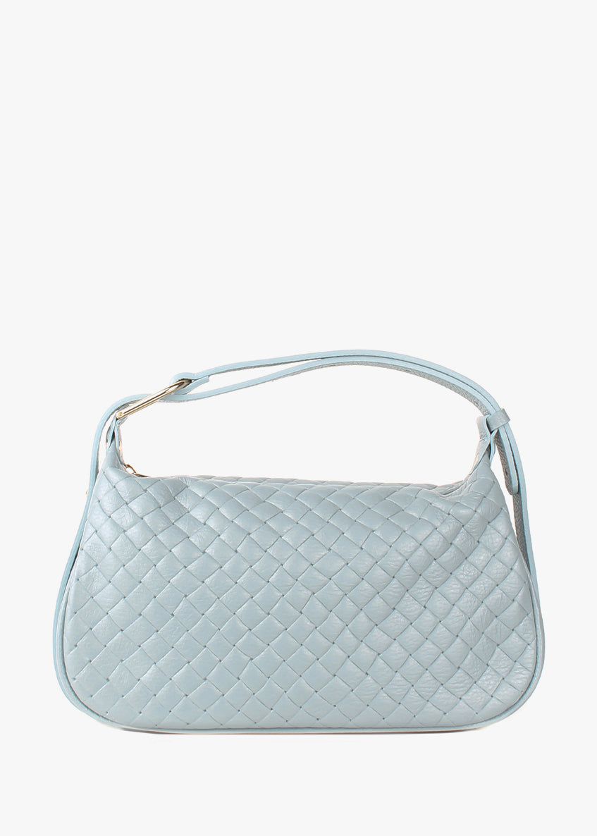 Bandolera de piel italiana Блакитний 8937-17-106